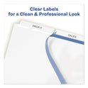 Avery Print and Apply Index Maker Clear Label Dividers, 3-Tab, White Tabs, 11 x 8.5, White, 25 Sets (11445)