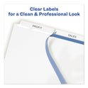 Avery Print and Apply Index Maker Clear Label Unpunched Dividers, 3-Tab, 11 x 8.5, White, 25 Sets (11442)