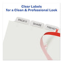 Avery Print and Apply Index Maker Clear Label Dividers, 8-Tab, 11 x 8.5, White, 25 Sets (11447)