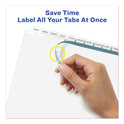 Avery Print and Apply Index Maker Clear Label Dividers, 12-Tab, White Tabs, 11 x 8.5, White, 5 Sets (11429)