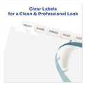 Avery Print and Apply Index Maker Clear Label Dividers, 12-Tab, White Tabs, 11 x 8.5, White, 5 Sets (11429)