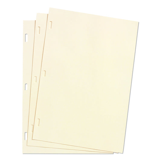 Wilson Jones Looseleaf Minute Book Ledger Sheets, 11 x 8.5, Ivory, Loose Sheet, 100/Box (90110)