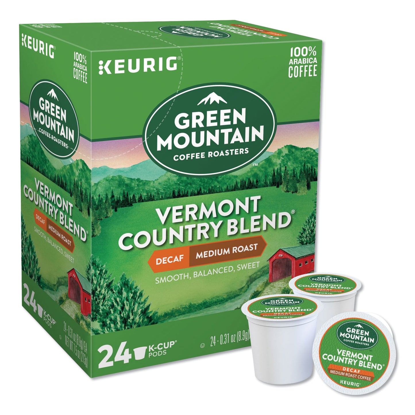 Keurig Vermont Country Blend Decaf Coffee K-Cups, 24/Box (7602)