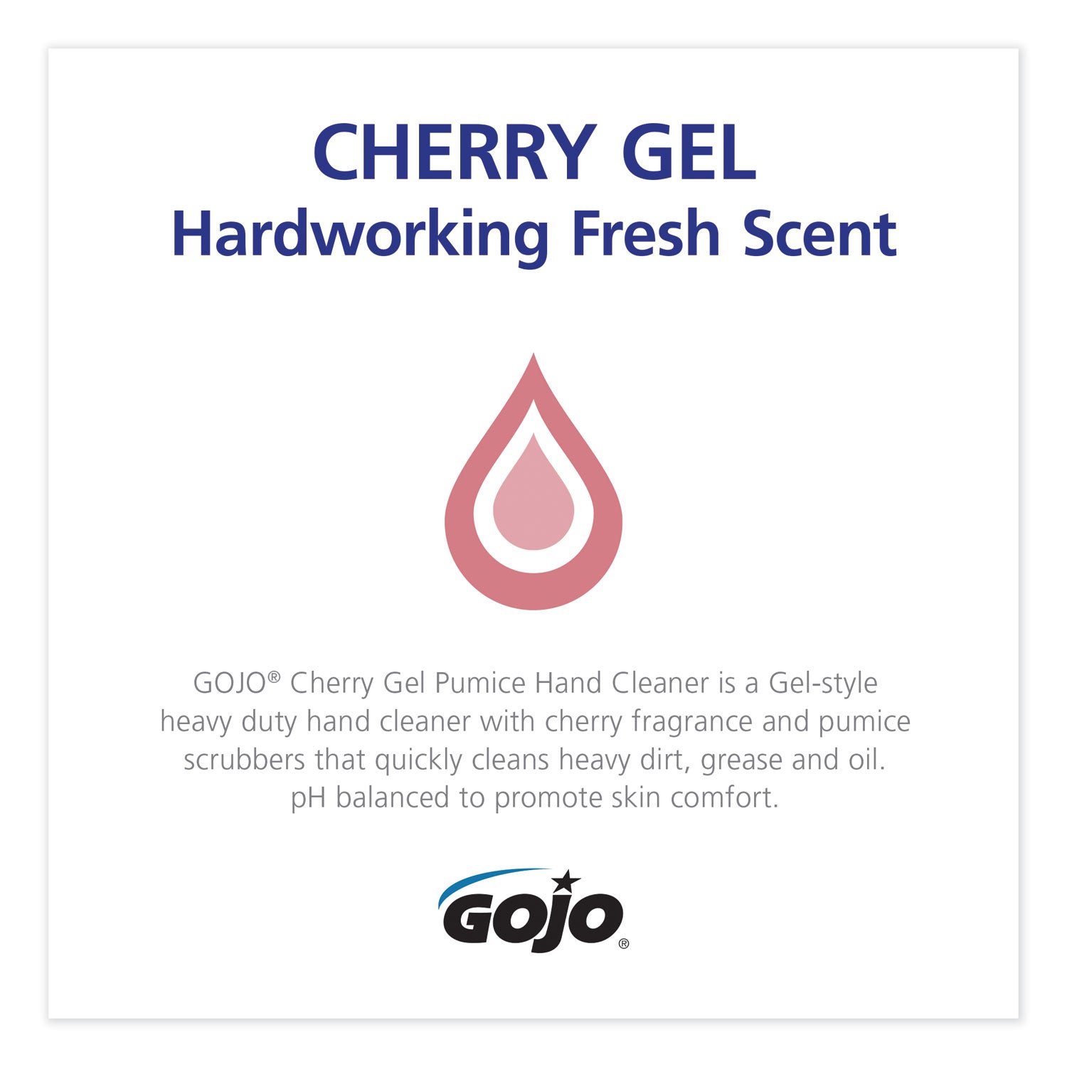 GOJO Cherry Gel Pumice Hand Cleaner, Cherry Scent, 1 gal (235802EA)