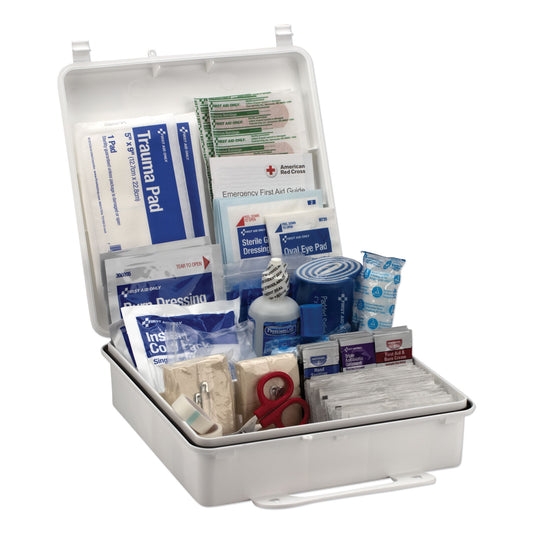 First Aid Only Bulk ANSI 2015 Compliant Class B Type III First Aid Kit for 50 People, 199 Pieces, Plastic Case (90566)