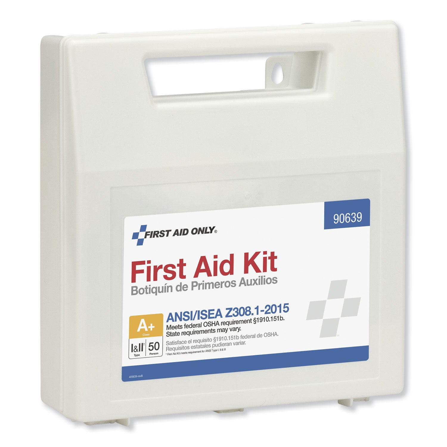 First Aid Only ANSI Class A+ First Aid Kit for 50 People, 183 Pieces, Plastic Case (90639)