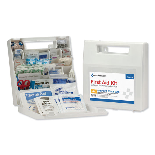 First Aid Only ANSI Class A+ First Aid Kit for 50 People, 183 Pieces, Plastic Case (90639)