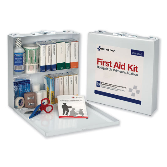 First Aid Only First Aid Station for 50 People, 196 Pieces, OSHA Compliant, Metal Case (226U)