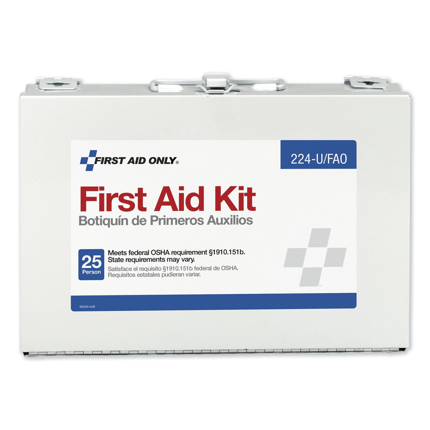 First Aid Only First Aid Kit for 25 People, 104 Pieces, OSHA Compliant, Metal Case (224U)