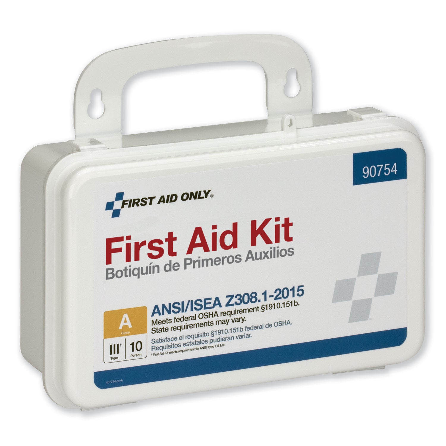 First Aid Only ANSI Class A 10 Person First Aid Kit, 71 Pieces, Plastic Case (90754)