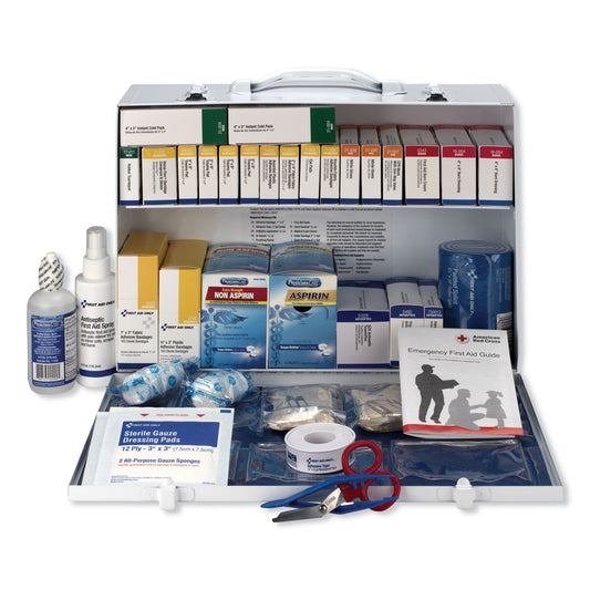 First Aid Only ANSI 2015 Class B+ Type I and II Industrial First Aid Kit for 75 People, 446 Pieces, Metal Case (90573)