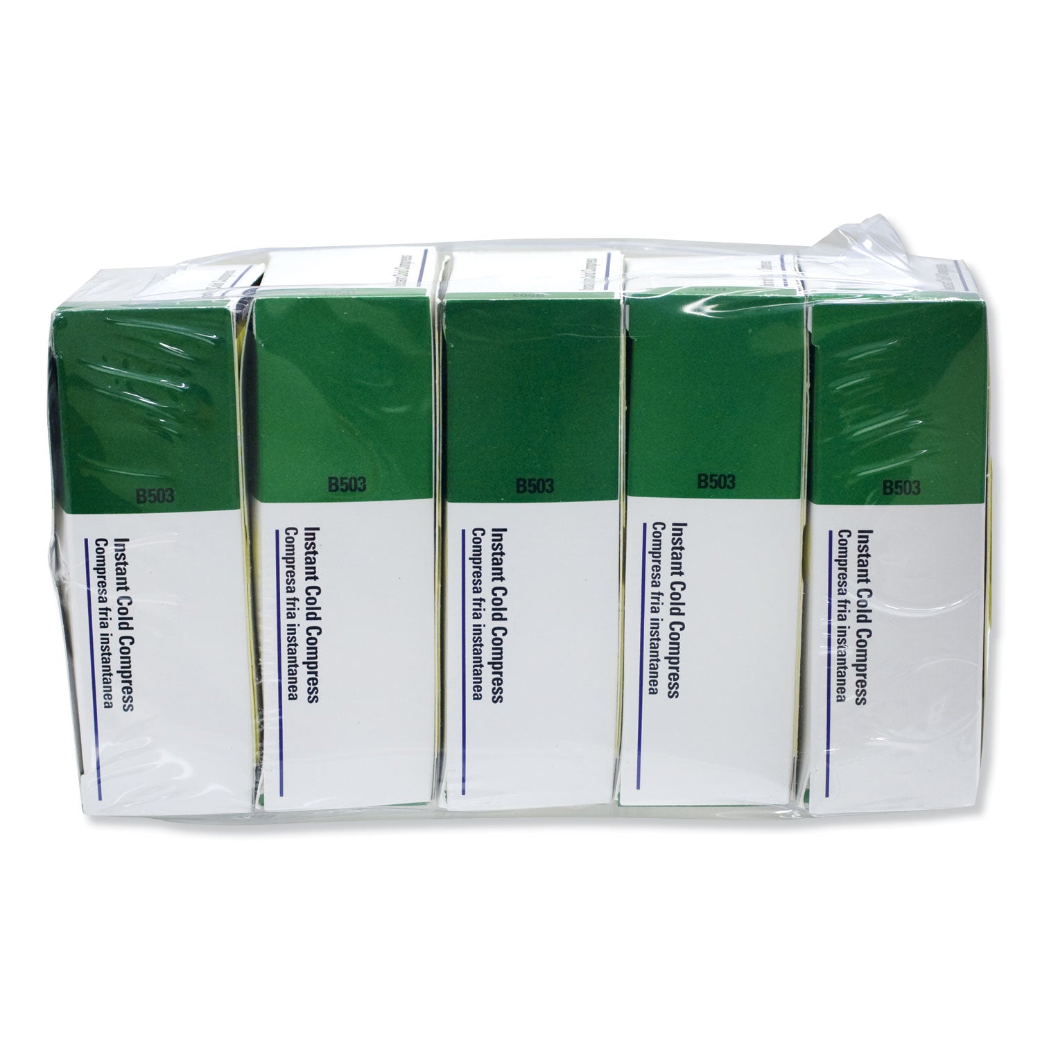 First Aid Only Instant Cold Compress, 4 x 5, 1/Box, 5 Boxes/Pack (B5035)