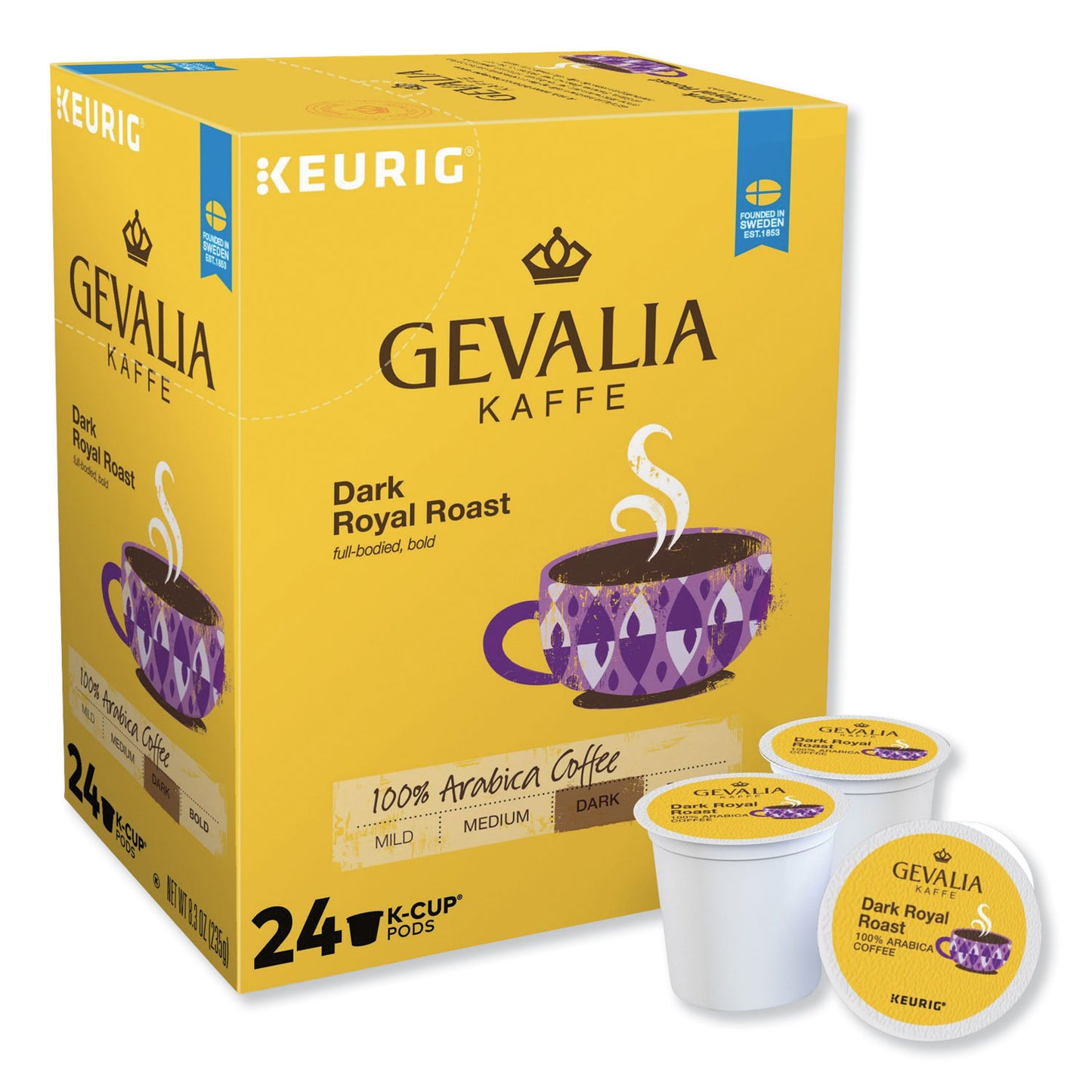 Gevalia Kaffee Dark Royal Roast K-Cups, 24/Box (5470)