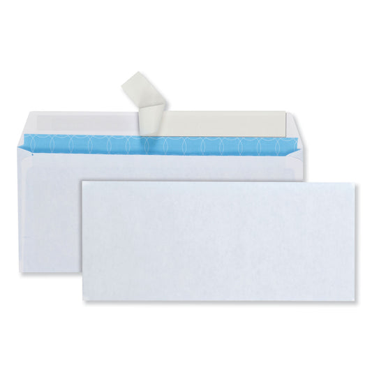 Quality Park Security Envelope, #10, Commercial Flap, Redi-Strip Adhesive Closure, 4.13 x 9.5, White, 500/Box (90019)