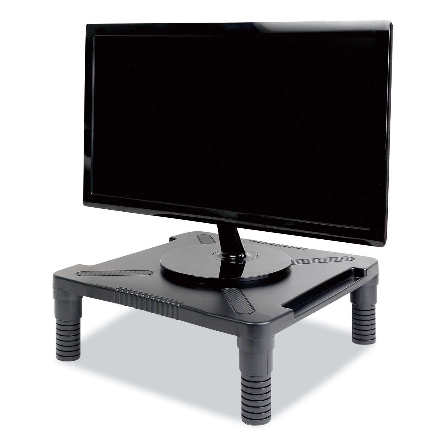 Innovera Single Level Monitor Riser, 13.13" x 13.5" x 4.92" to 7.28", Black (55010)