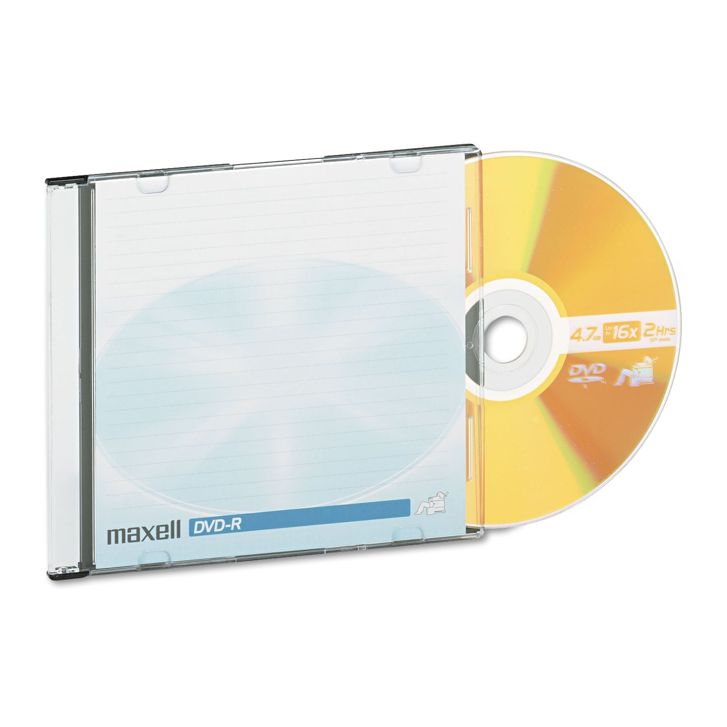 Maxell DVD-R Recordable Disc, 4.7 GB, 16x, Jewel Case, Gold, 10/Pack (638004)