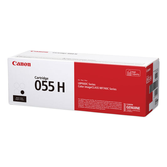 Canon 3020C001 (055H) High-Yield Toner, 7,600 Page-Yield, Black