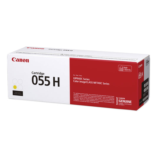 Canon 3017C001 (055H) High-Yield Toner, 5,900 Page-Yield, Yellow