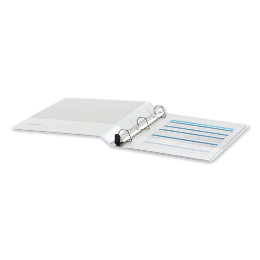 Universal Deluxe Easy-to-Open D-Ring View Binder, 3 Rings, 1" Capacity, 11 x 8.5, White (30712)