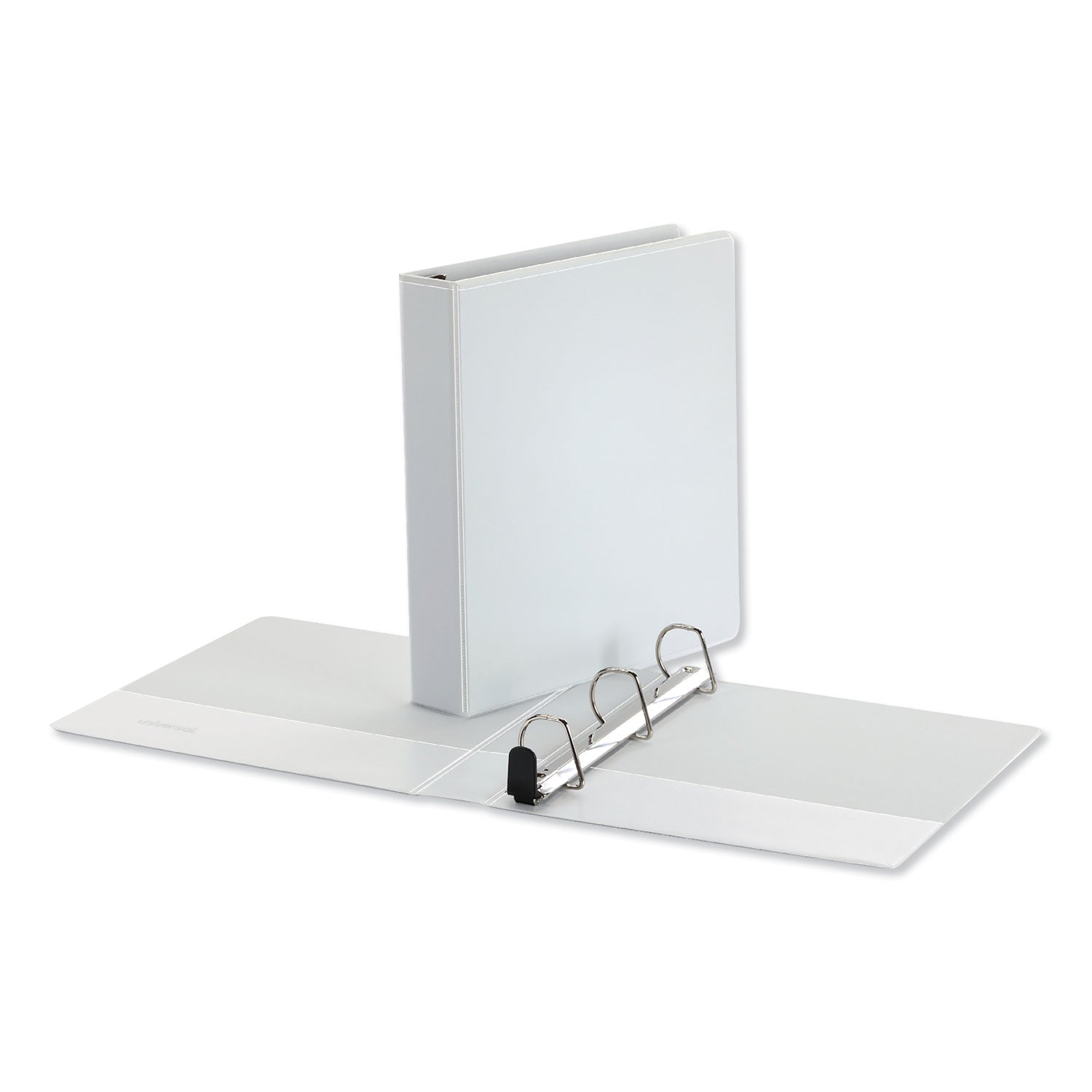 Universal Deluxe Easy-to-Open D-Ring View Binder, 3 Rings, 1.5" Capacity, 11 x 8.5, White (30722)