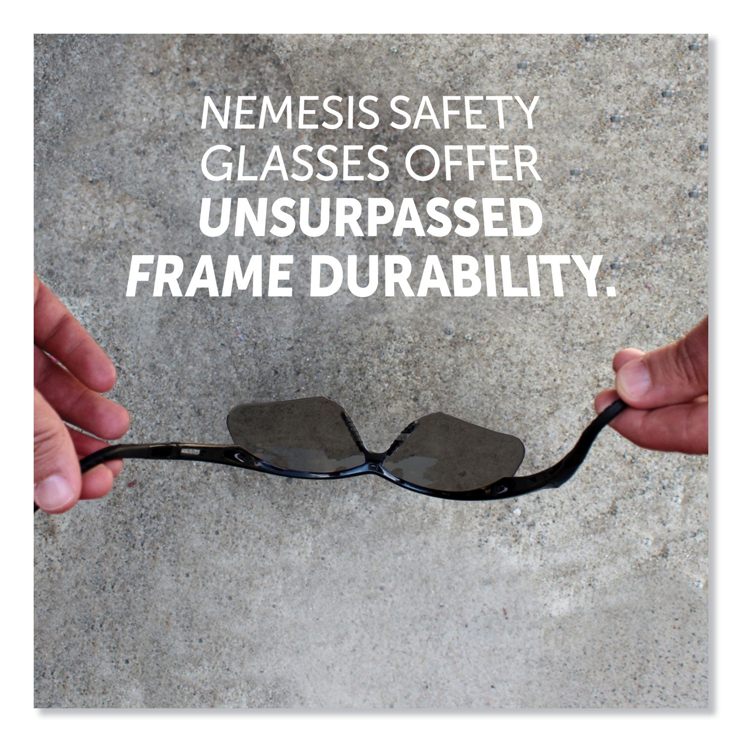 KleenGuard V30 Nemesis Safety Glasses, Black Frame, Smoke Lens (25688)