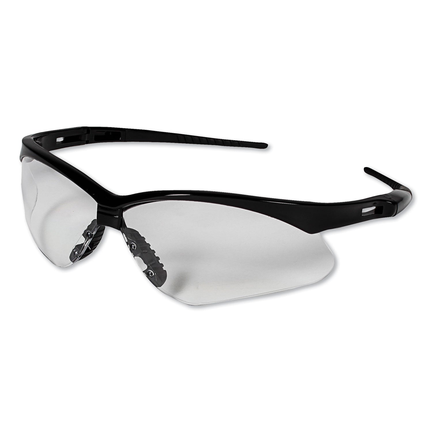 KleenGuard Nemesis Safety Glasses, Black Frame, Clear Lens (25676)