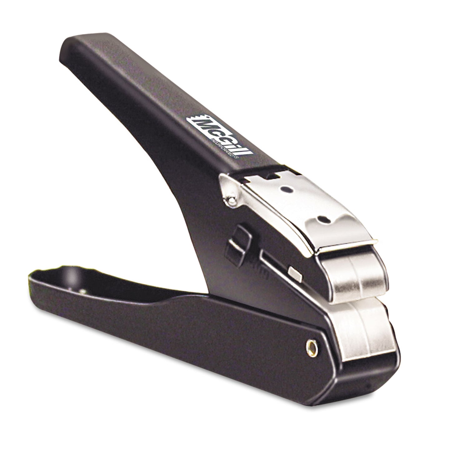 McGill Handheld Badge/Slot Punch, 9/16" x 1/8" Horizontal Slot, Black/Chrome (MCG16500)