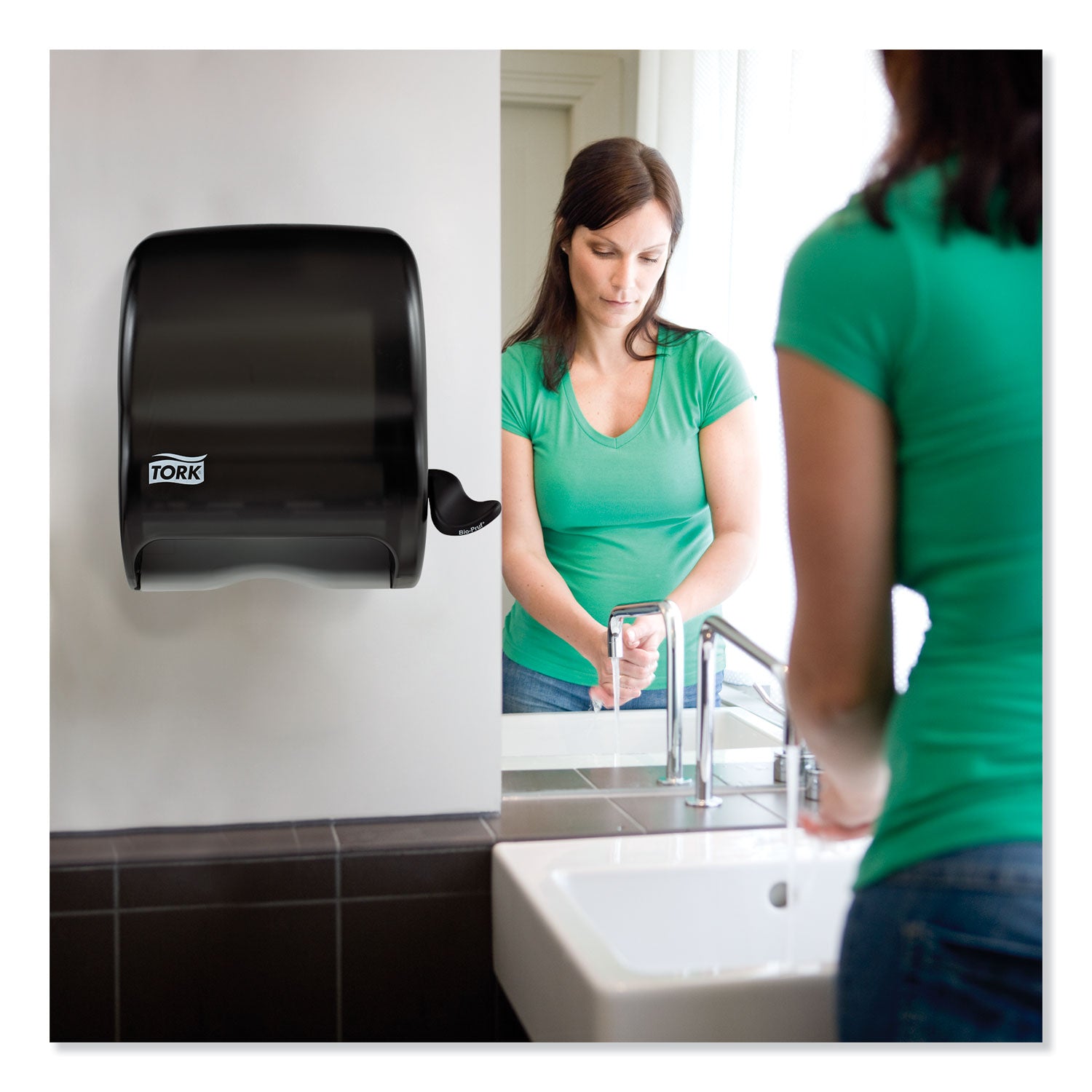 Tork Compact Hand Towel Roll Dispenser, 12.49 x 8.6 x 12.82, Smoke (83TR)