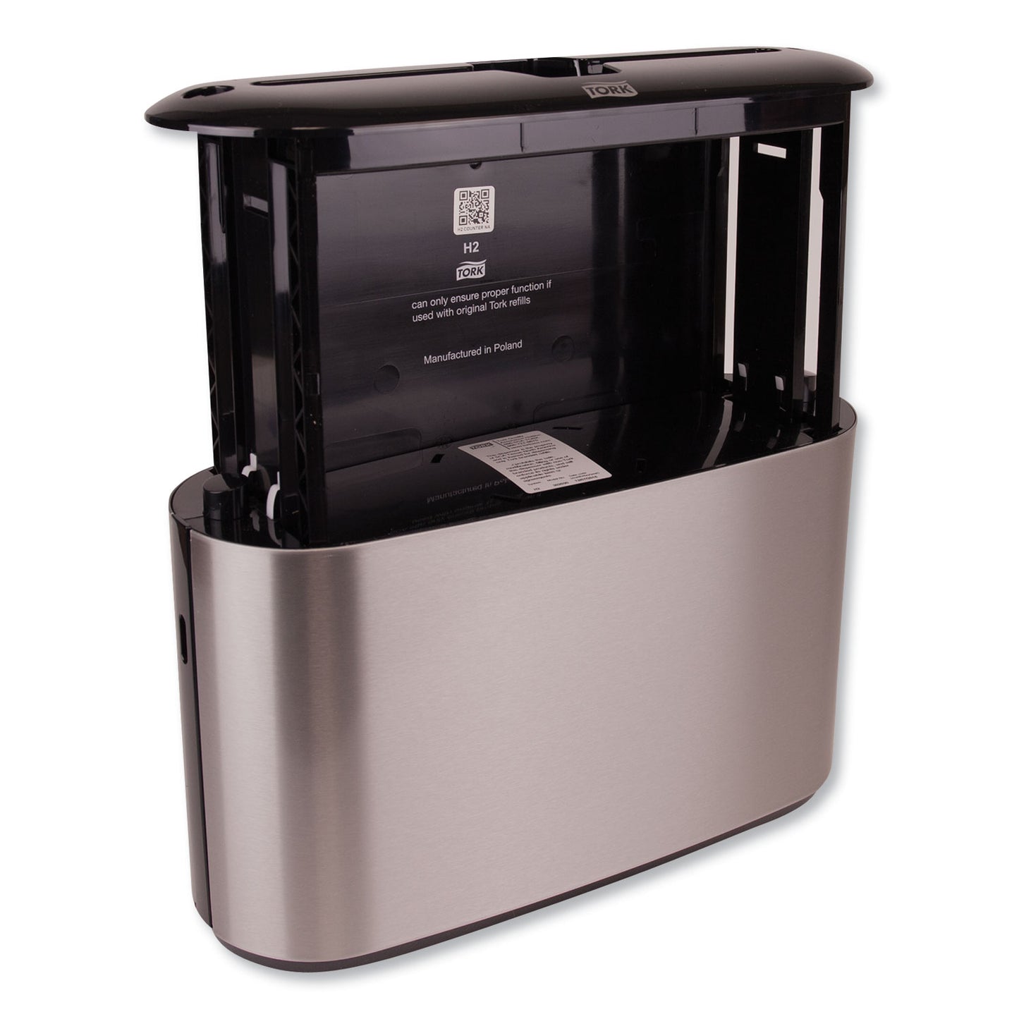 Tork Xpress Countertop Towel Dispenser, 12.68 x 4.56 x 7.92, Stainless Steel/Black (302030)