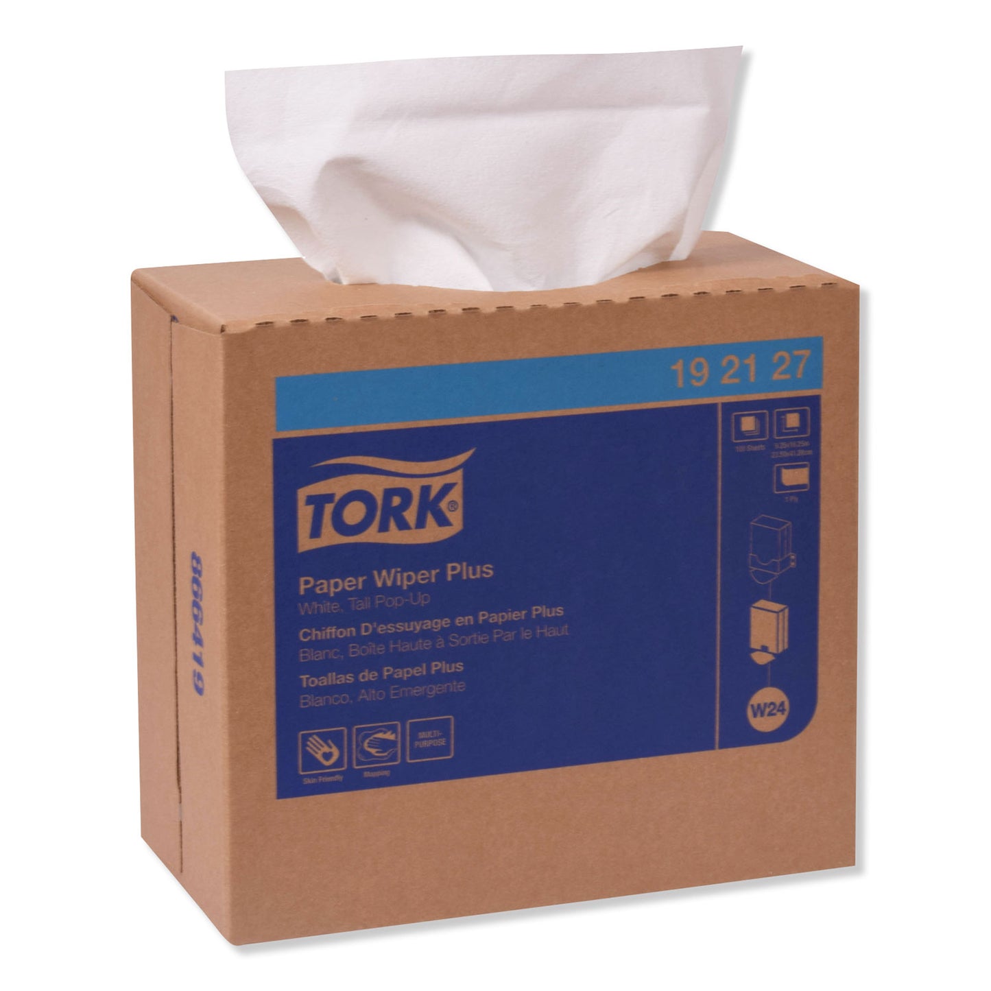 Tork Multipurpose Paper Wiper, 9.25 x 16.25, White, 100/Box, 8 Boxes/Carton (192127)