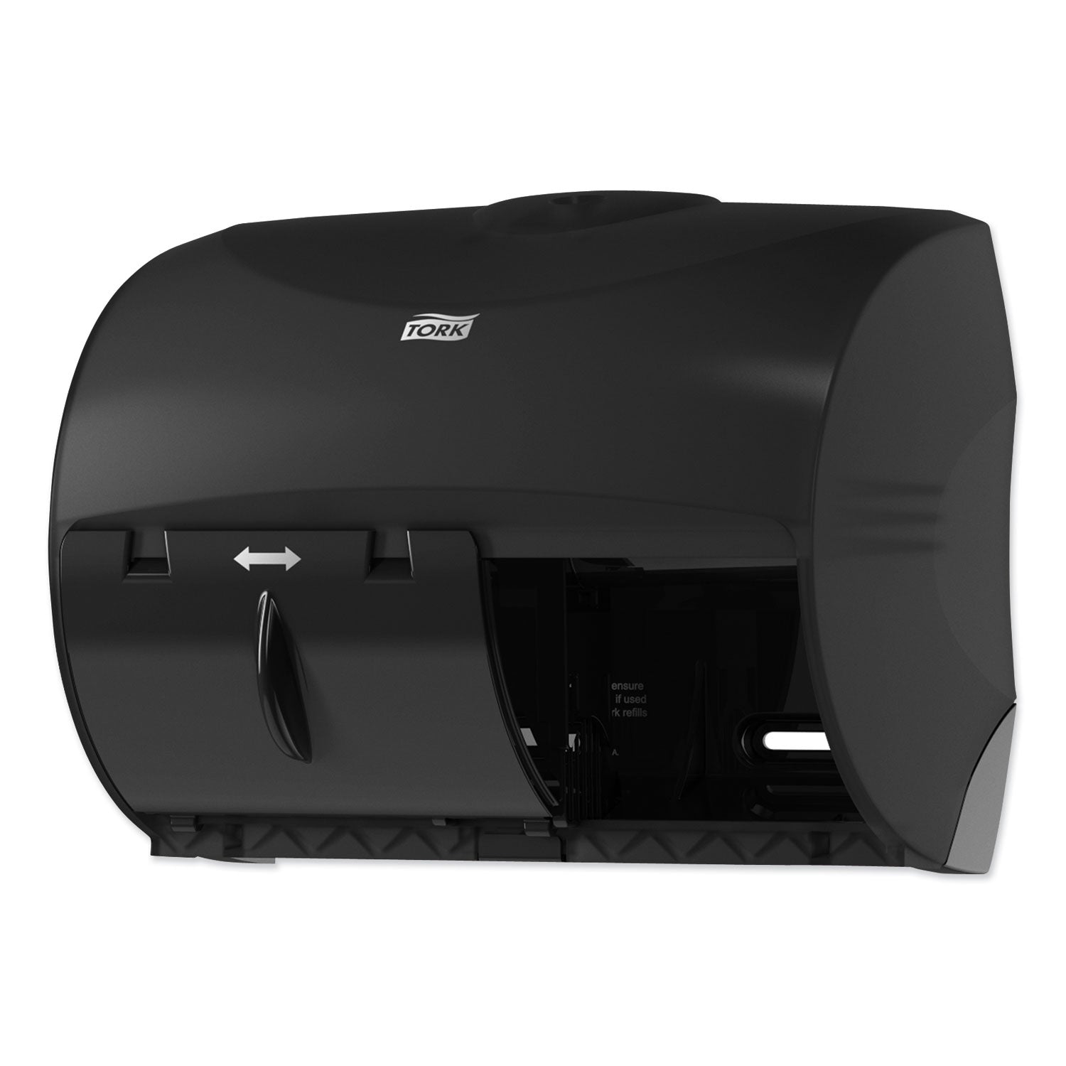 Tork Twin Bath Tissue Roll Dispenser for OptiCore, 11.06 x 7.18 x 8.81, Black (565728)