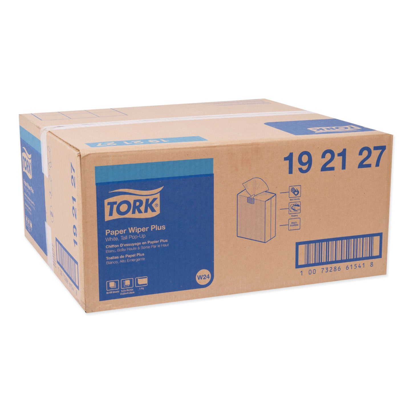 Tork Multipurpose Paper Wiper, 9.25 x 16.25, White, 100/Box, 8 Boxes/Carton (192127)