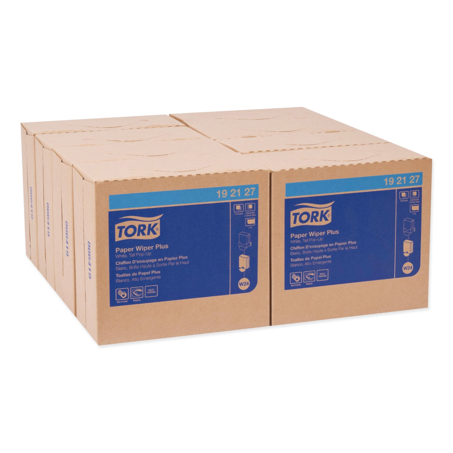 Tork Multipurpose Paper Wiper, 9.25 x 16.25, White, 100/Box, 8 Boxes/Carton (192127)