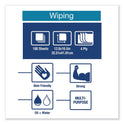 Tork Industrial Paper Wiper, 4-Ply, 12.8 x 16.5, Unscented, Blue, 180/Carton (13247501)