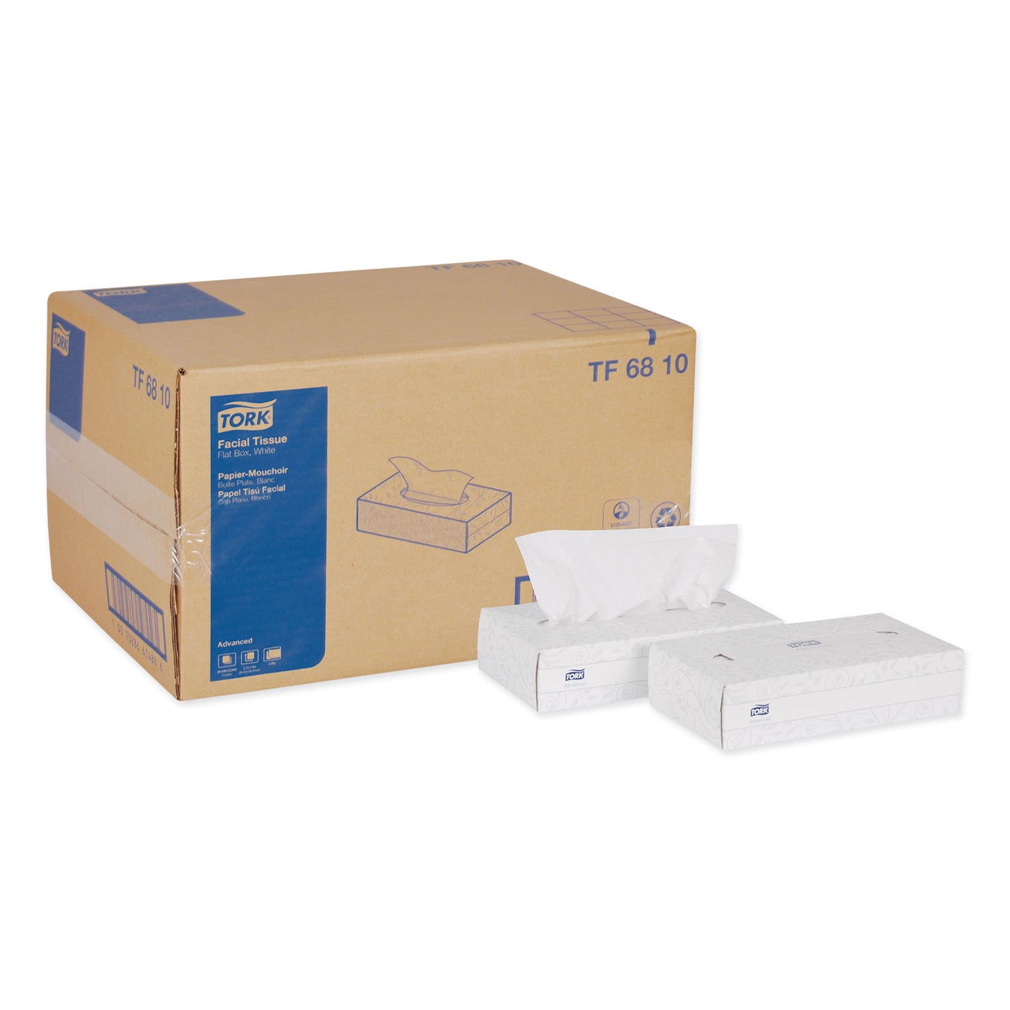 Tork Advanced Facial Tissue, 2-Ply, White, Flat Box, 100 Sheets/Box, 30 Boxes/Carton (TF6810)