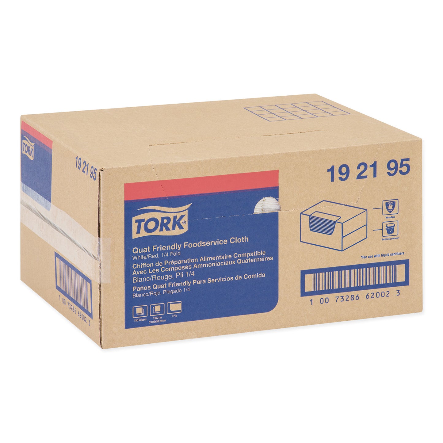 Tork Foodservice Cloth, 13 x 21, White, 150/Carton (192195)