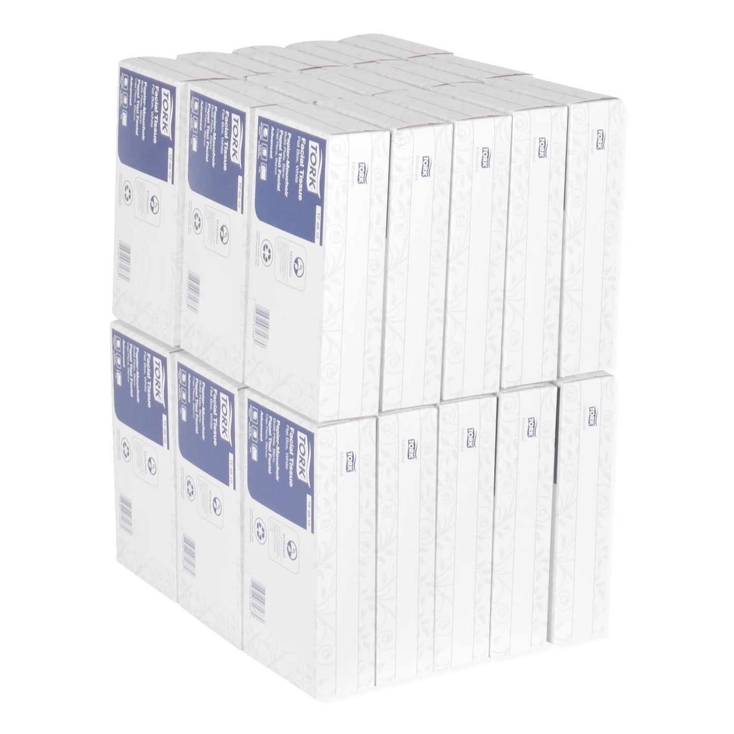 Tork Advanced Facial Tissue, 2-Ply, White, Flat Box, 100 Sheets/Box, 30 Boxes/Carton (TF6810)