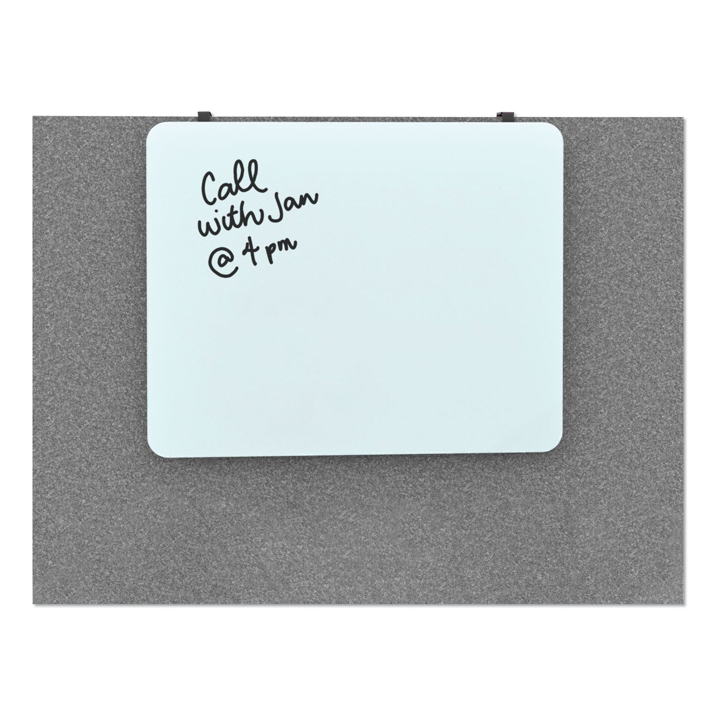 U Brands Cubicle Glass Dry Erase Board, 20 x 16, White Surface (3689U0001)