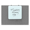 U Brands Cubicle Glass Dry Erase Board, 12 x 12, White Surface (3690U0001)