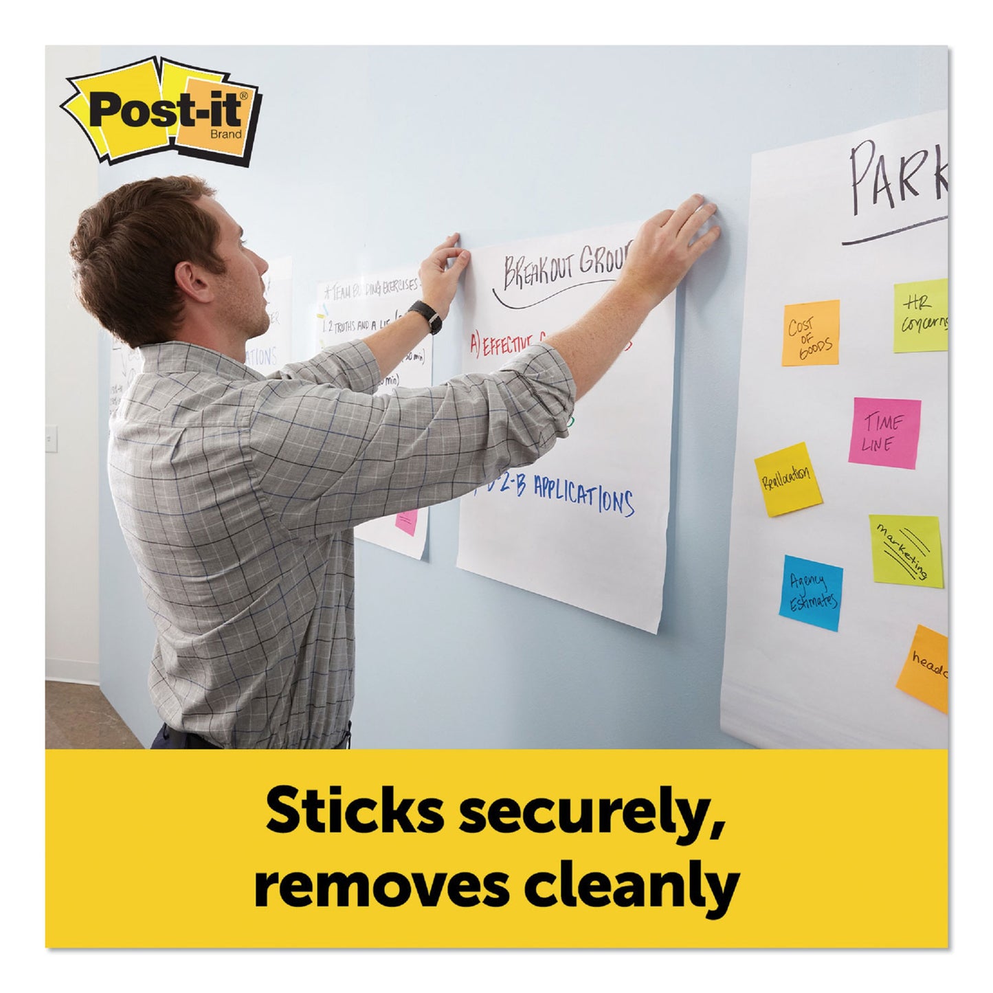 Post-it Vertical-Orientation Self-Stick Easel Pads, Unruled, 15 x 18, White, 20 Sheets, 2/Pack (577SS)