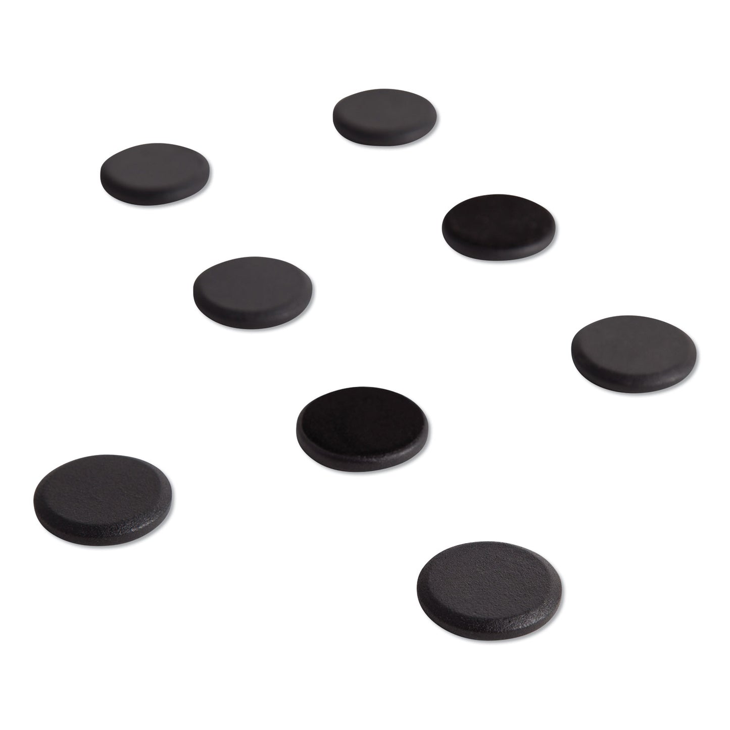 U Brands High Energy Magnets, Circle, Black, 1.25" Diameter, 8/Pack (3021U0012)