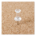 U Brands Standard Push Pins, Plastic, Clear, Clear Head/Silver Pin, 0.44", 200/Pack (3088U0624)