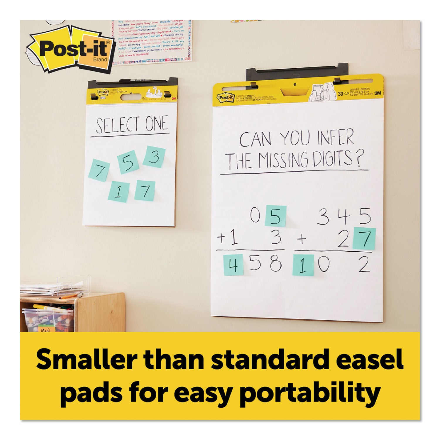 Post-it Vertical-Orientation Self-Stick Easel Pads, Unruled, 15 x 18, White, 20 Sheets, 2/Pack (577SS)