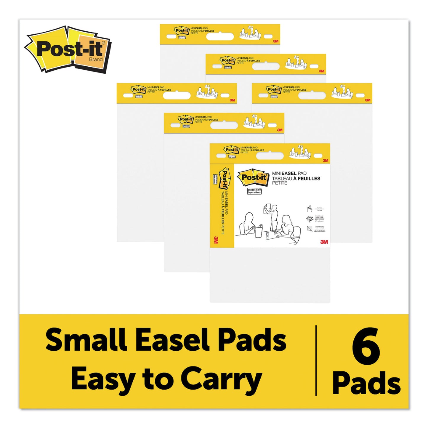 Post-it Vertical-Orientation Self-Stick Easel Pads, Unruled, 15 x 18, White, 20 Sheets, 2/Pack (577SS)