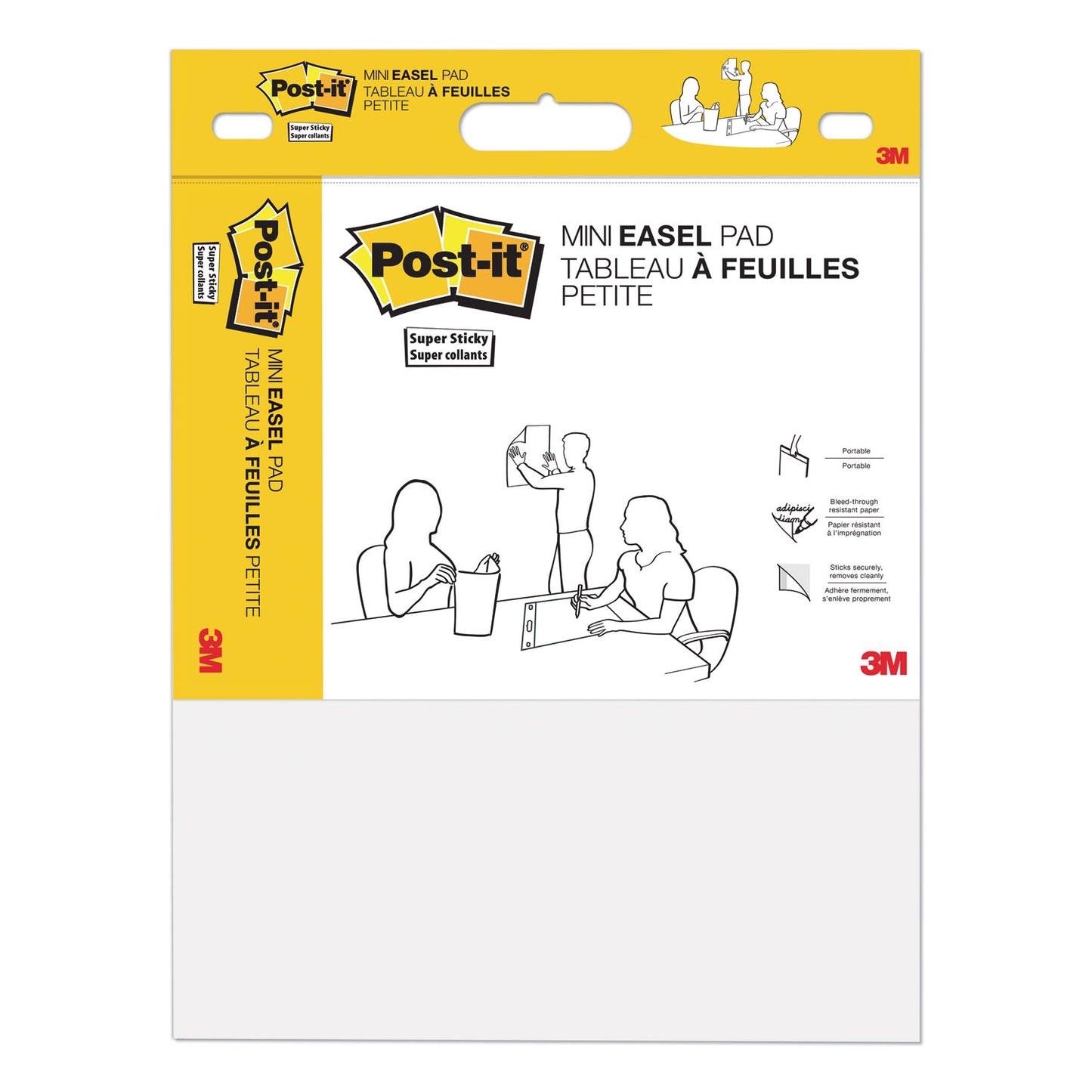 Post-it Vertical-Orientation Self-Stick Easel Pads, Unruled, 15 x 18, White, 20 Sheets, 2/Pack (577SS)