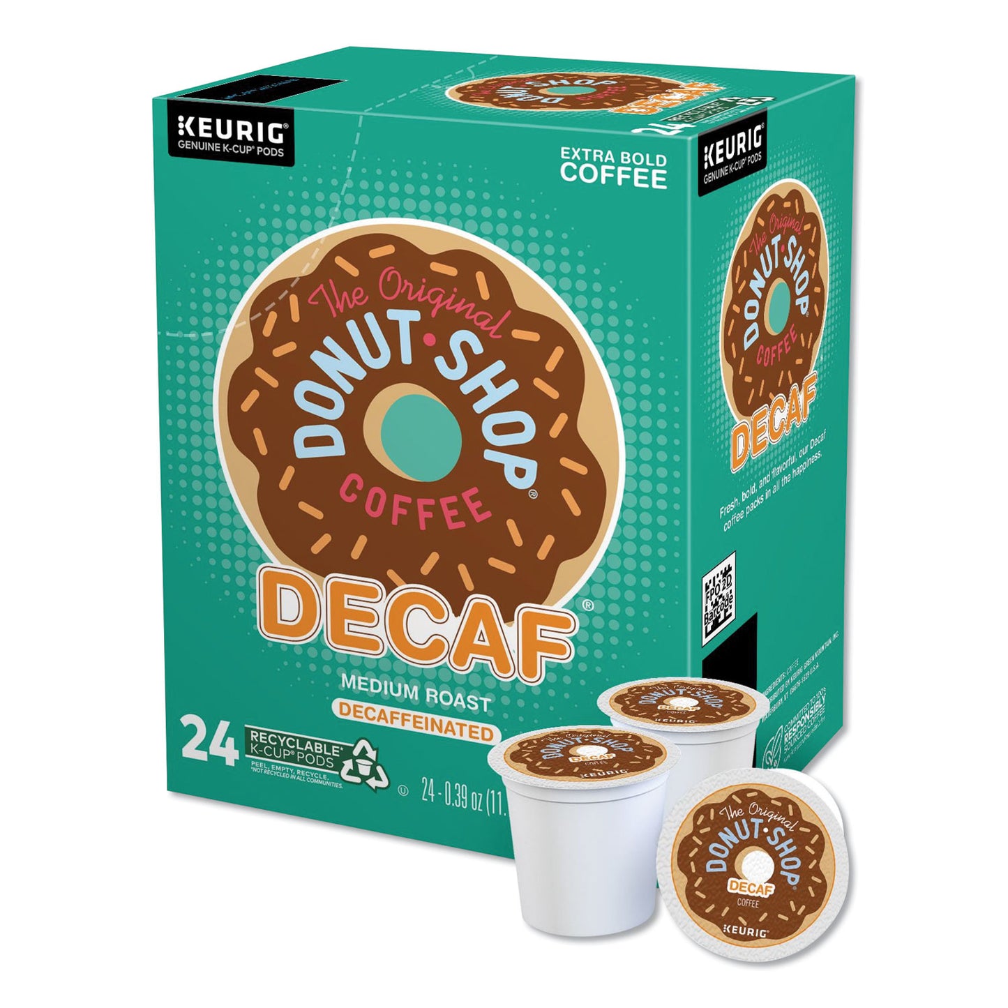 The Original Donut Shop Donut Shop Decaf Coffee K-Cups, 24/Box (7401BX)