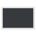 U Brands Magnetic Chalkboard with Decor Frame, 30 x 20, Black Surface, White Wood Frame (2073U0001)