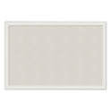 U Brands Linen Bulletin Board with Decor Frame, 30 x 20, Tan Surface, White Wood Frame (2074U0001)