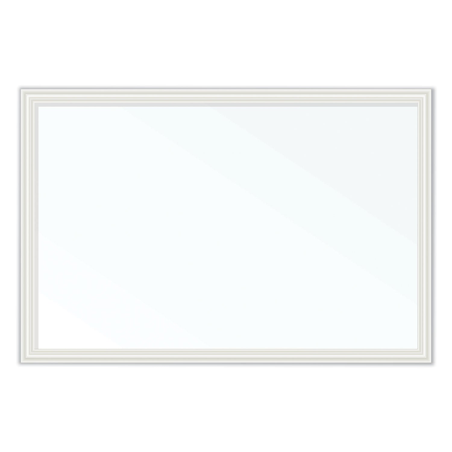 U Brands Magnetic Dry Erase Board with Decor Frame, 30 x 20, White Surface, White Wood Frame (2071U0001)