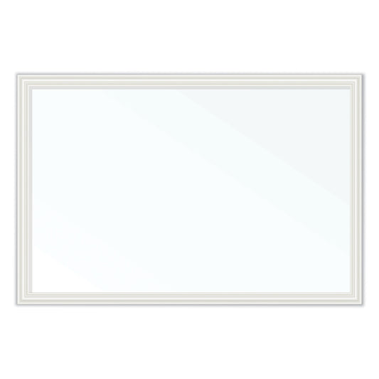 U Brands Magnetic Dry Erase Board with Decor Frame, 30 x 20, White Surface, White Wood Frame (2071U0001)